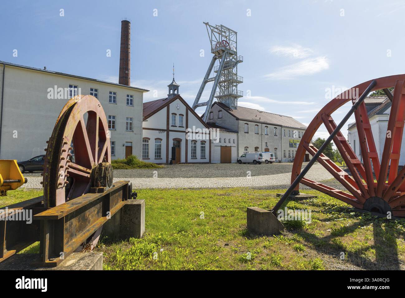Miniera d'argento Reiche Zeche, strutture all'aperto, Freiberg, Sassonia, Germania, Europa Foto Stock
