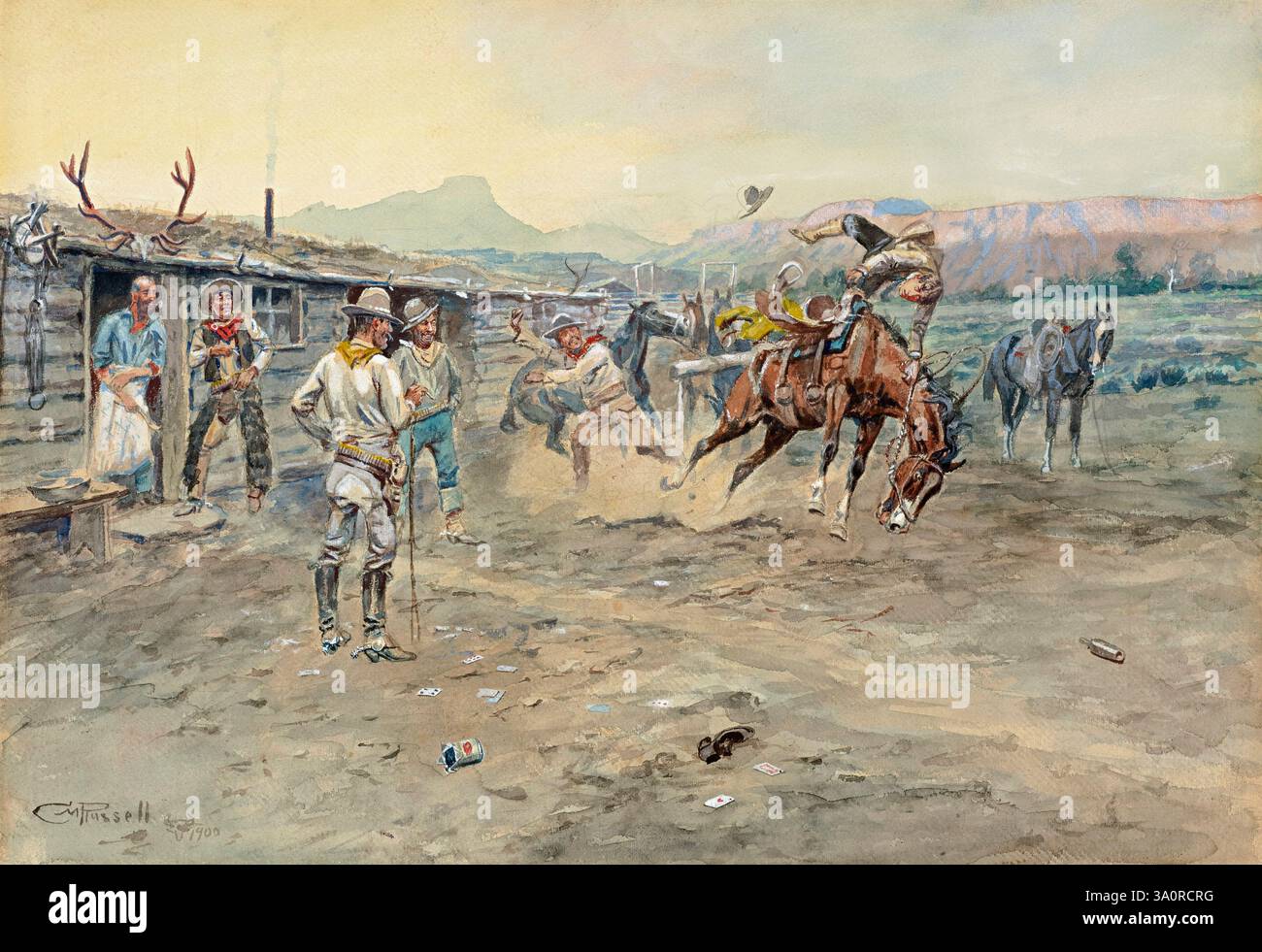 The Tenderfoot - Charles Marion Russell, 1900 Foto Stock