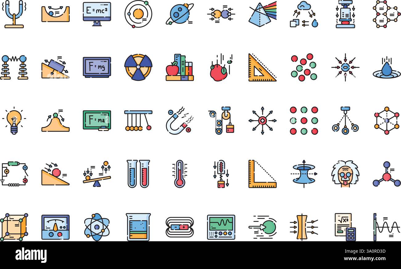 Raccolta di icone vettoriali di alta qualità con traccia modificabile. Ideale per progetti professionali e creativi. Illustrazione Vettoriale