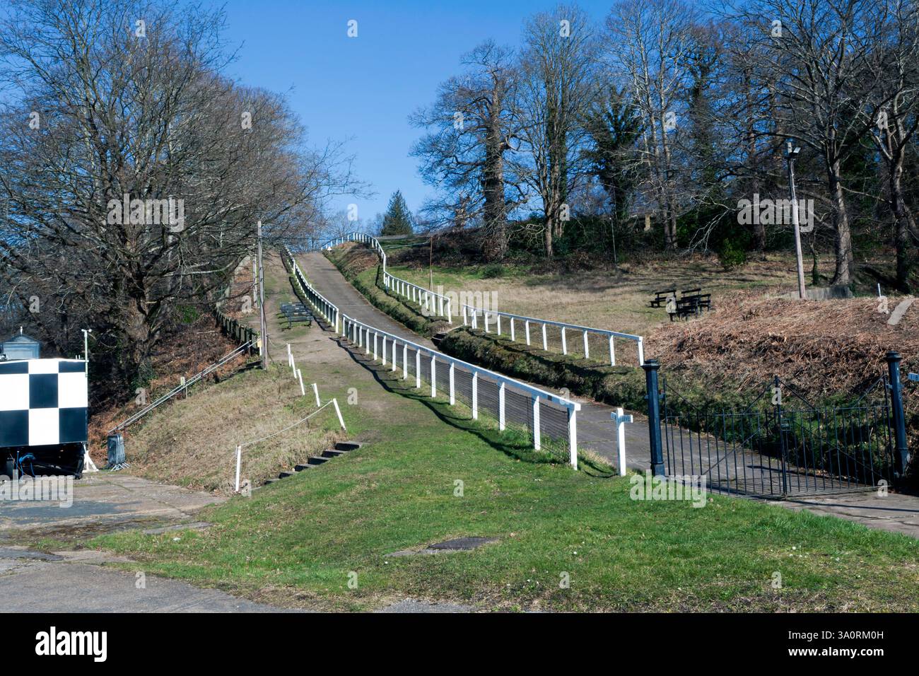 Test Hill, al Brooklands Museum, Waybridge, Surrey Foto Stock