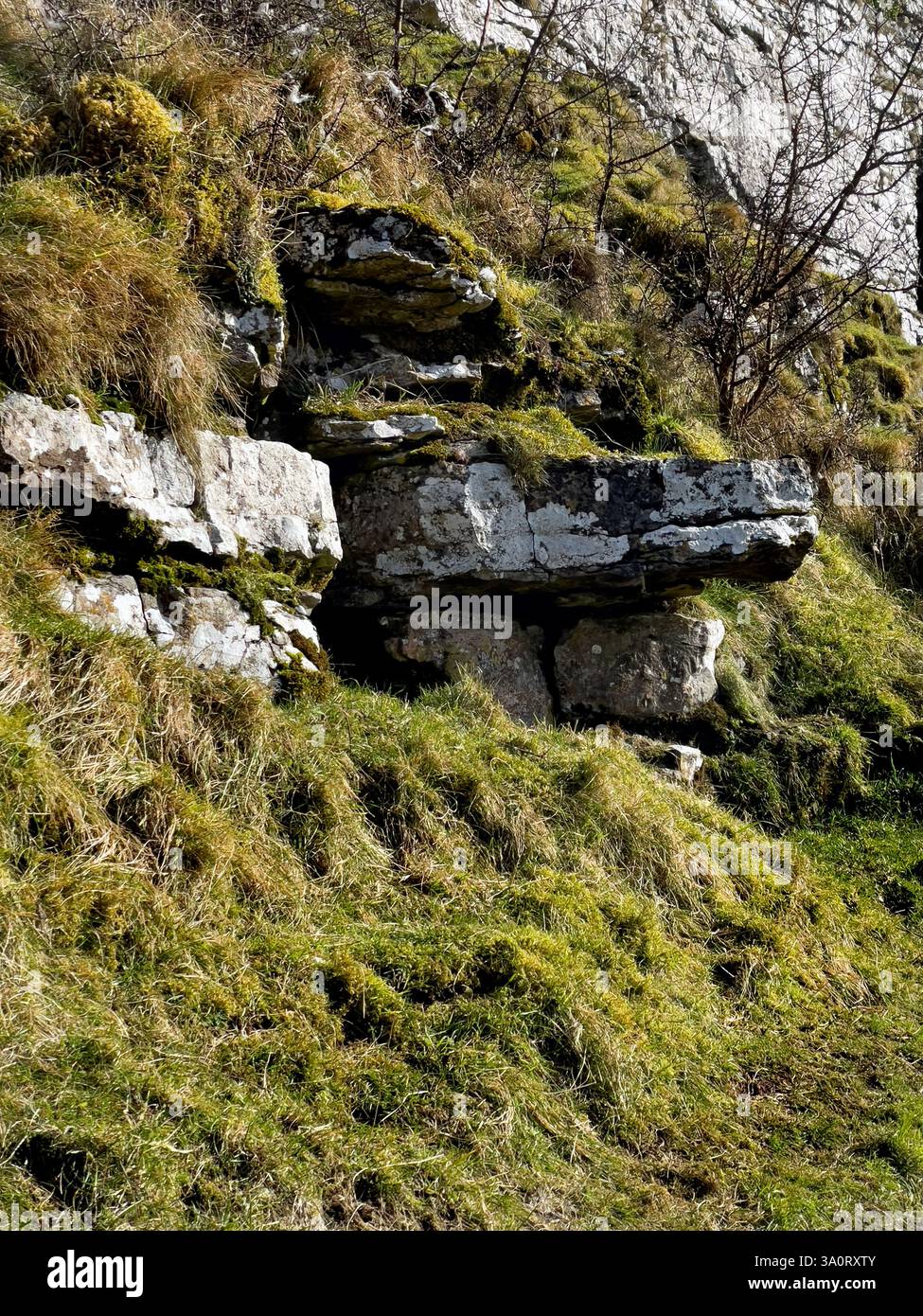Vista sulle rocce di Keash, nella contea montana di Sligo, Irlanda Foto Stock