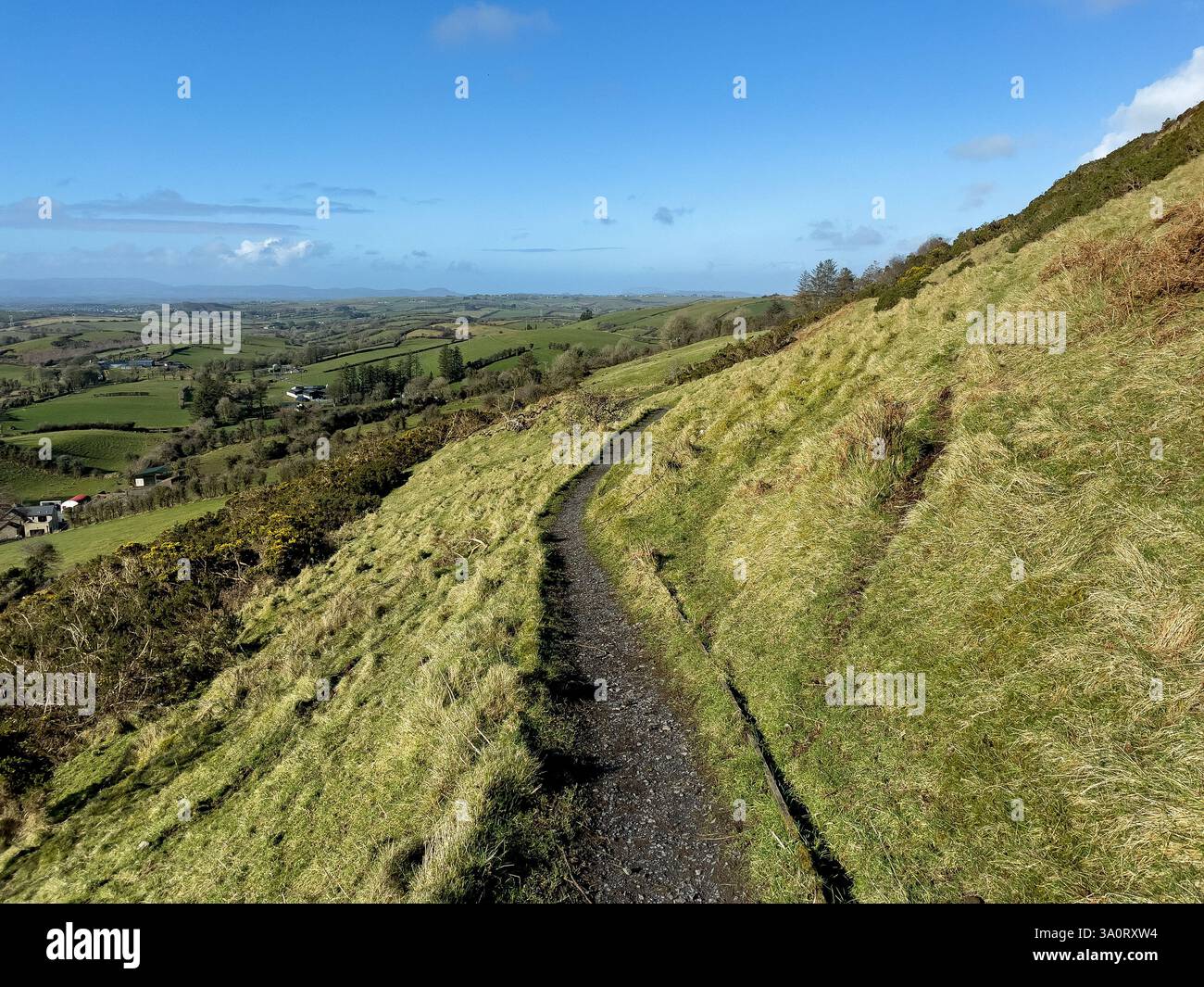Vista su Trail Keash nella contea di Sligo, Irlanda Foto Stock