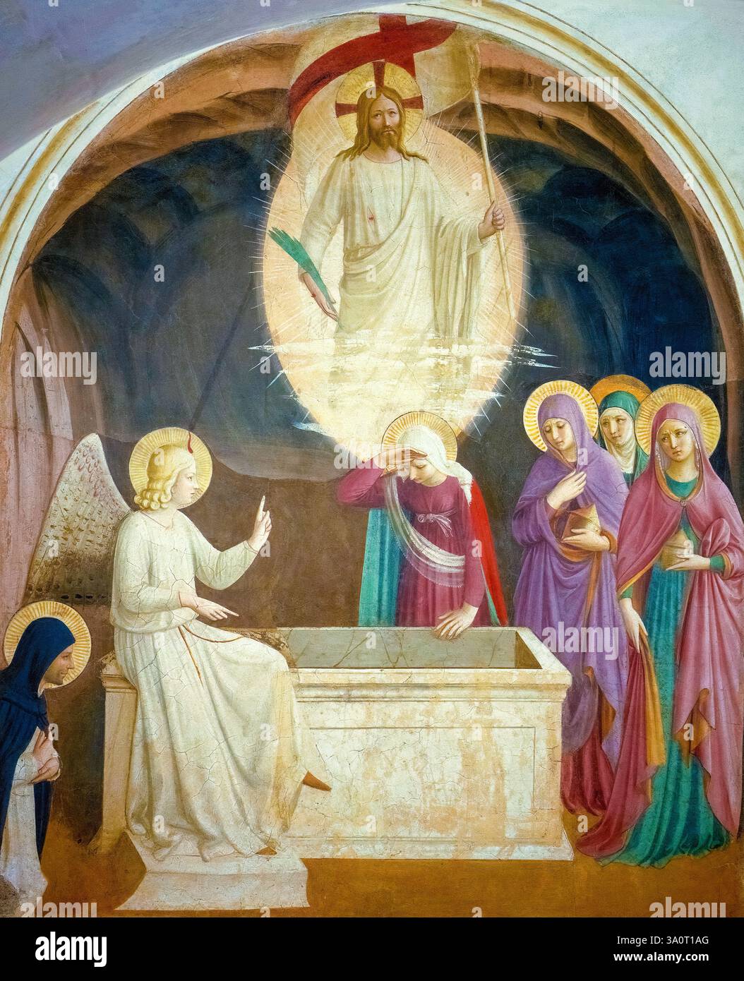 Risurrezione di Cristo e delle donne alla Tomba. Fra Beato Angelico Foto Stock