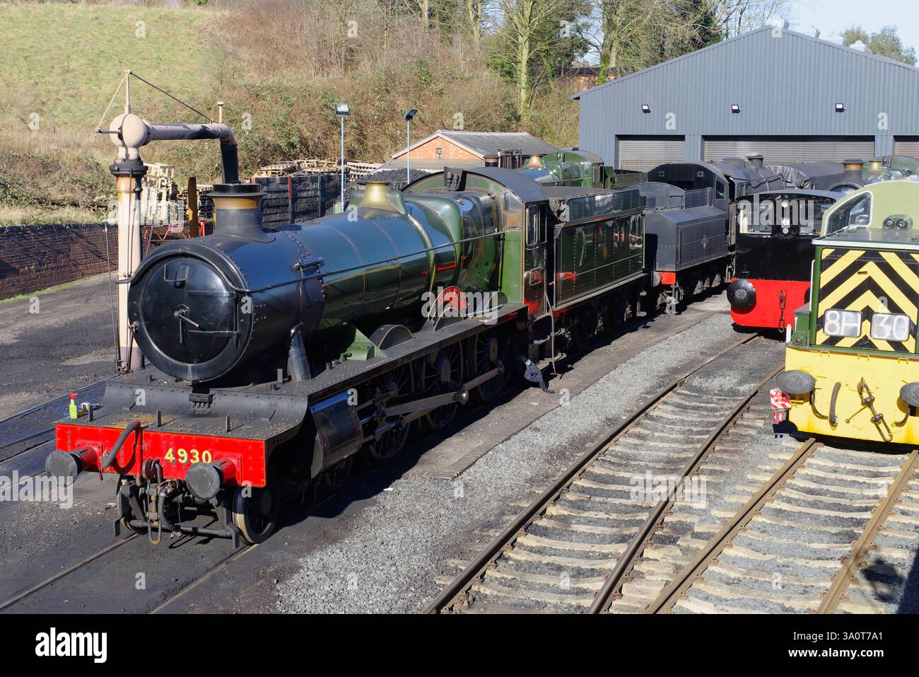 GWR 4900 Classe,4930, Hagley Hall, 4-6-0, locomotiva a vapore, Bridgnorth, Foto Stock