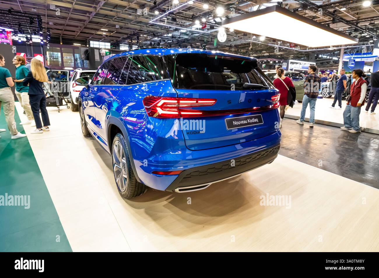 Skoda Kodiaq (2025) presso il Paris Mondial de l'Automobile. Parigi, Francia - 14 ottobre 2024. Foto Stock