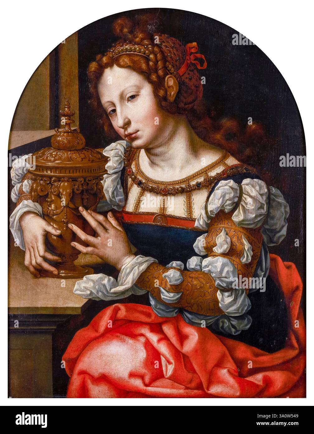 Maria Maddalena, (Maria Maddalena), ritratto a olio su tavola di Jan Gossaert, 1500-1549 Foto Stock