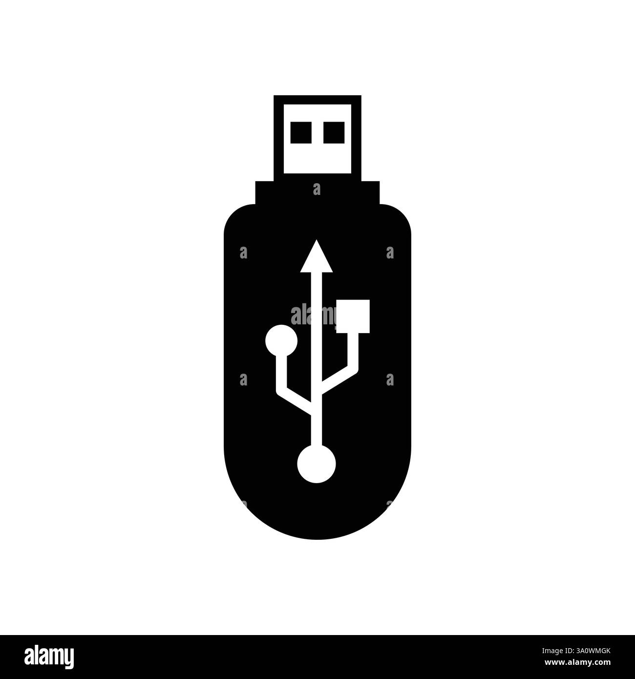 design dell'illustrazione del modello vettoriale dell'icona flash usb Illustrazione Vettoriale