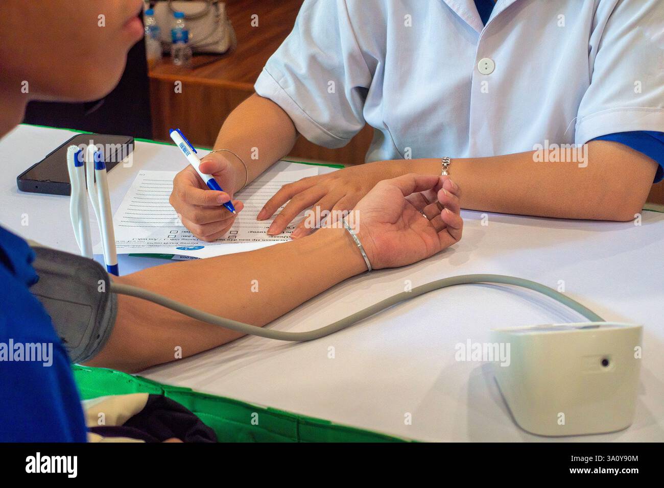 Esame sanitario comunitario a ho chi Minh City, Vietnam Foto Stock