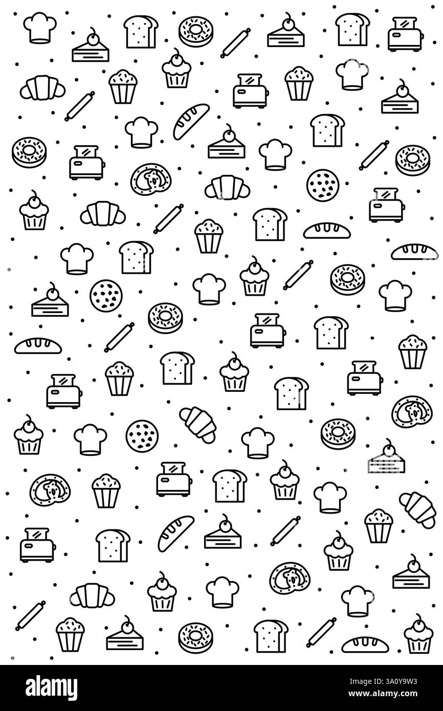Modello di pane astratto. Decorazione della carta da parati. Illustrazione vettoriale Illustrazione Vettoriale Modello di pane astratto. Decorazione della carta da parati. Illustrazione vettoriale Illustrazione Vettoriale