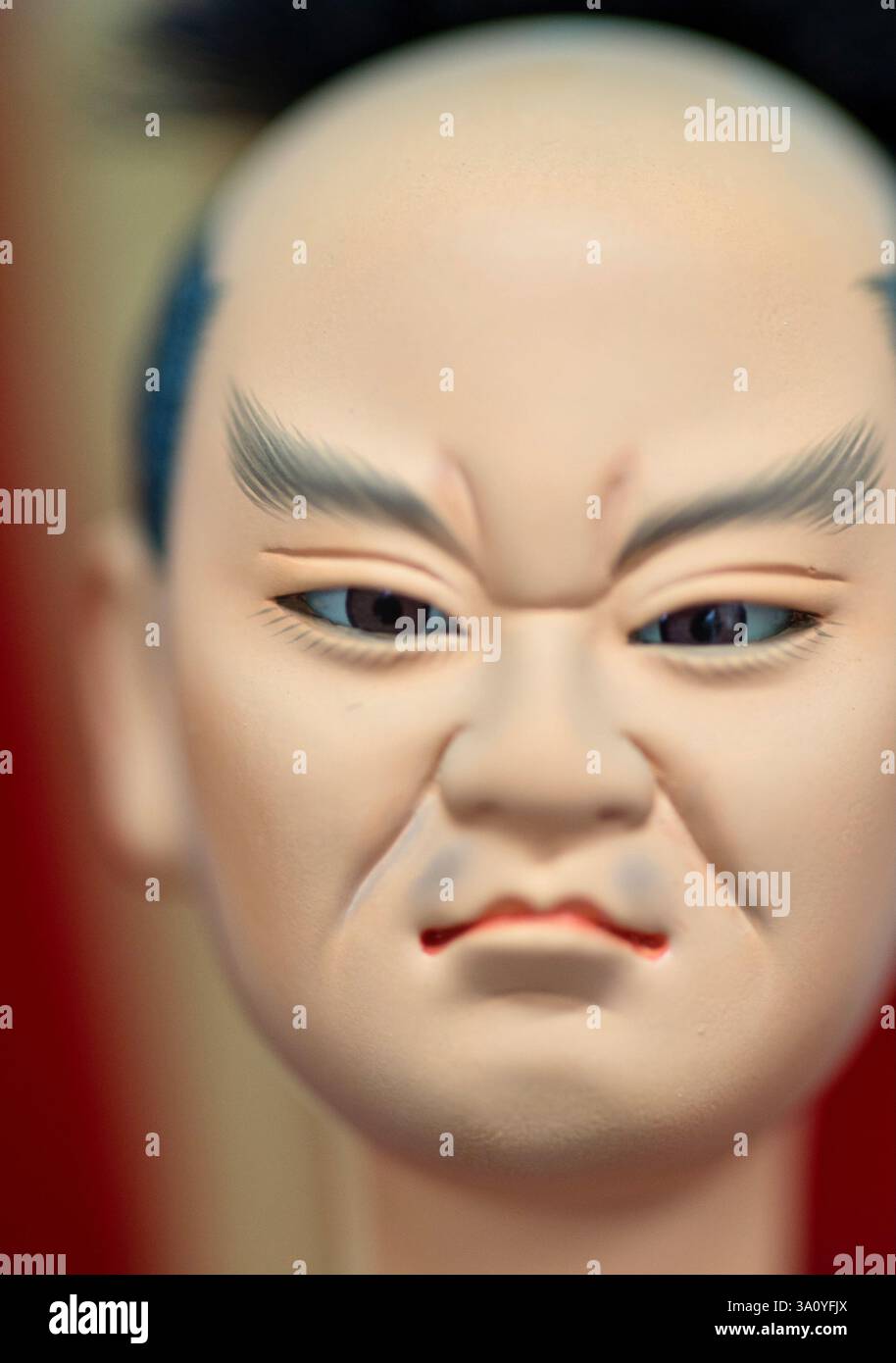 Le bambole Iwatsuki ningyo sono state create da Taisei Ningyo a Iwatsuki, prefettura di Saitama, Giappone il 1 febbraio 2017. Le bambole Foto Stock