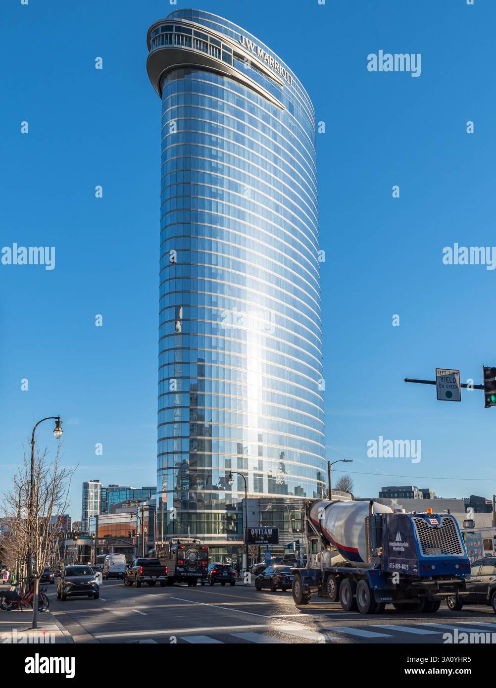 Il JW Marriott Nashville si trova sulla 8th Avenue a Nashville, Tennessee, USA Foto Stock