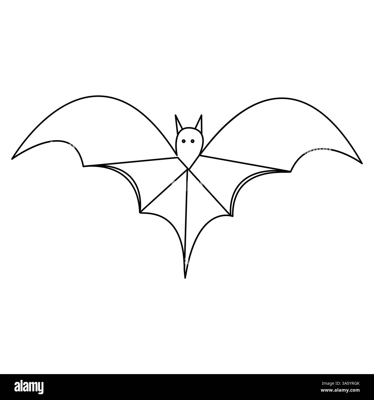 Illustrazione vettoriale di Halloween bat continua una linea artistica disegnando un design minimalista Illustrazione Vettoriale