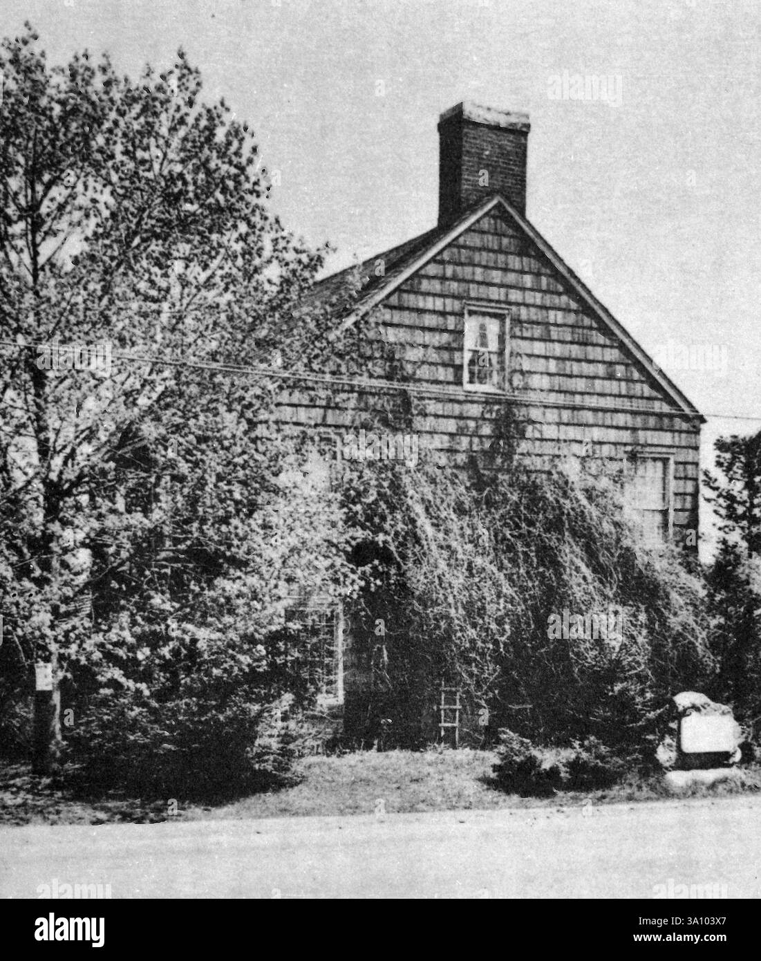 Il luogo di nascita di Walt Whitman, Huntington Station, New York, Stati Uniti 1940 Foto Stock