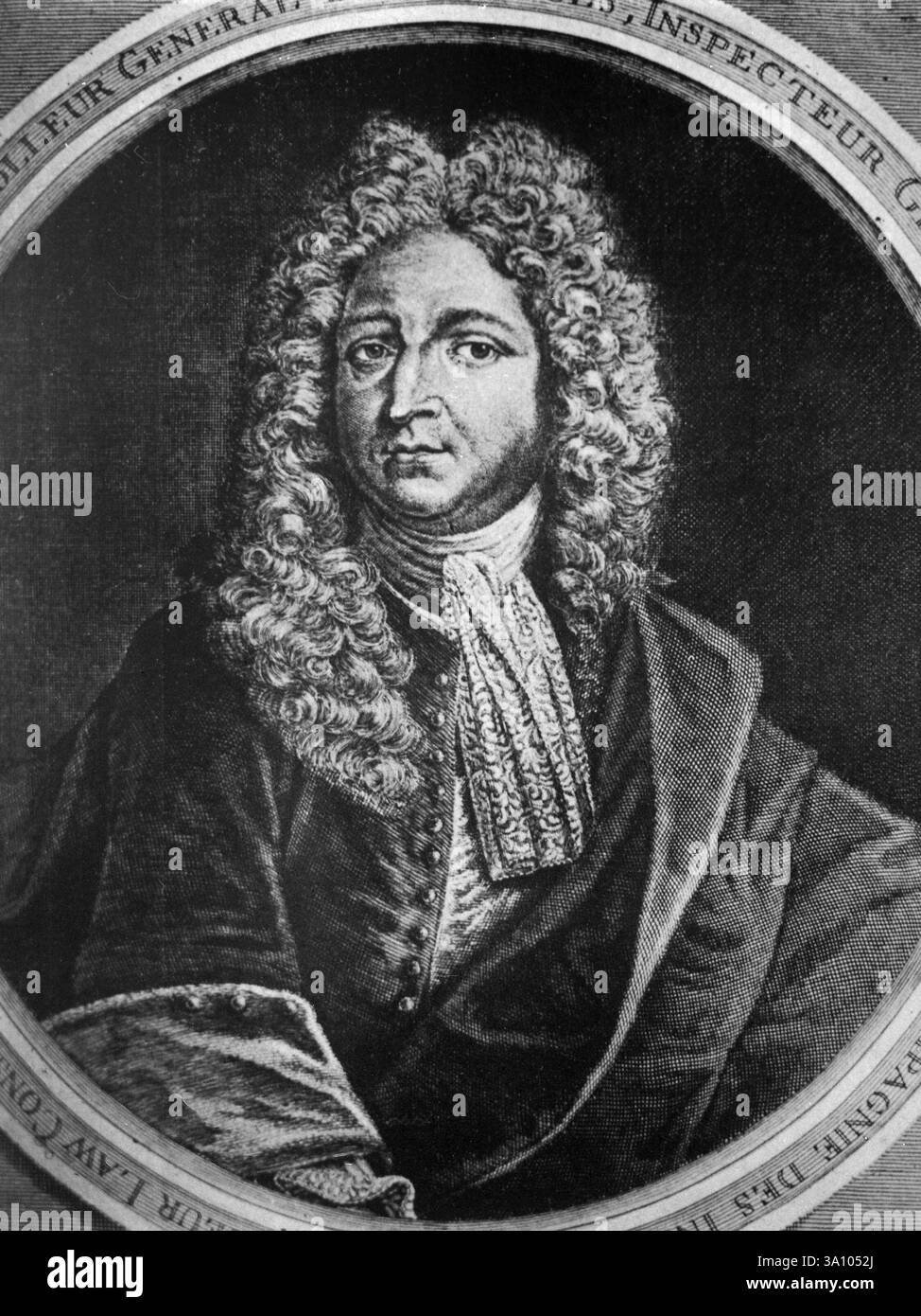 Economista e finanziatore scozzese John Law, illustrazione anni '1700 Foto Stock