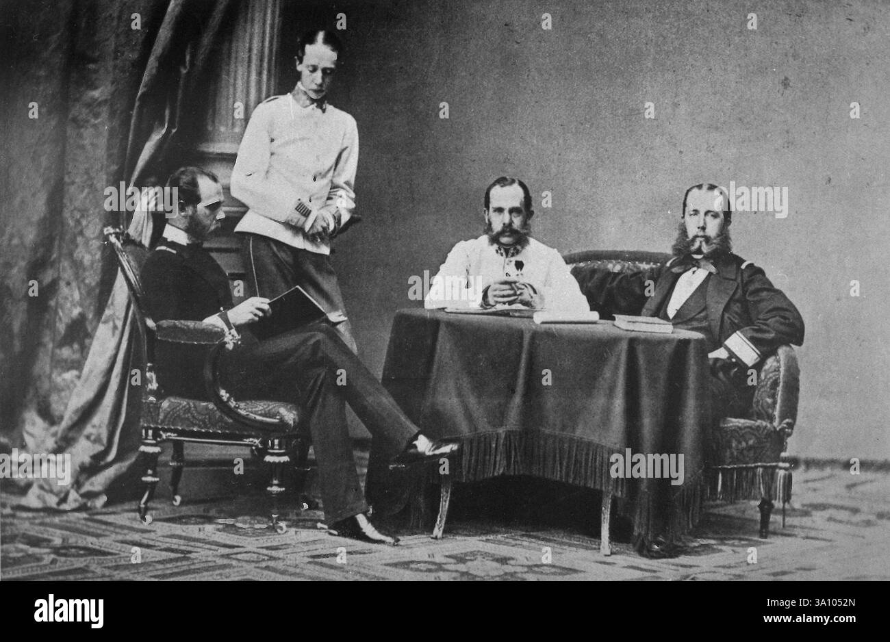 l'arciduca austriaco Massimiliano i del Messico e suo fratello l'imperatore Francesco Giuseppe, 1860 anni Foto Stock