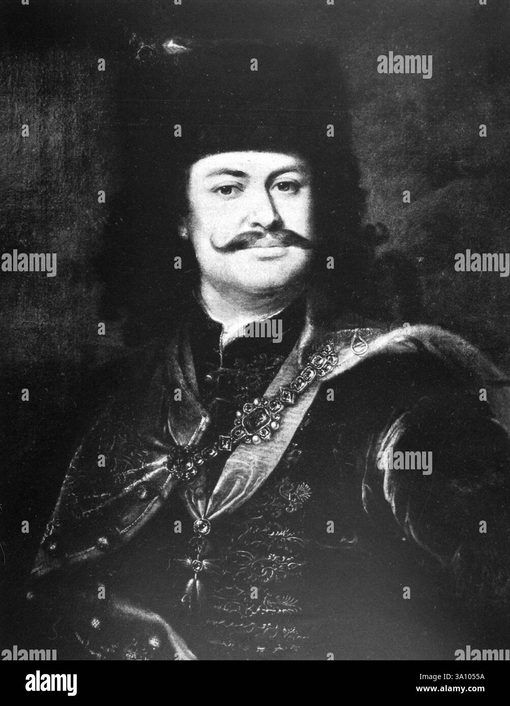 Il capo militare ungherese Francesco II Rakoczi, dipinge anni '1700 Foto Stock
