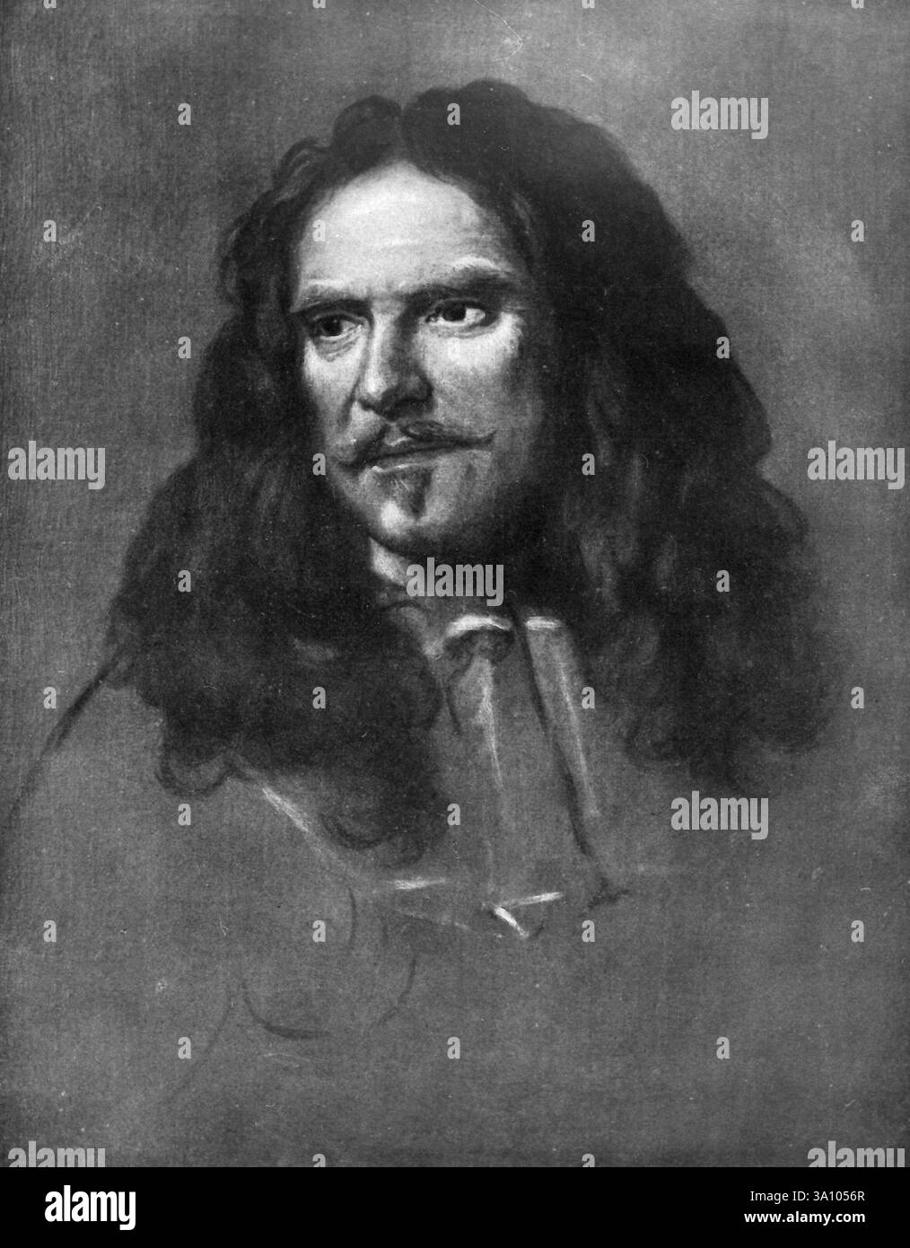 Generale francese Henri de la Tour d'Auvergne, visconte di Turenne, dipinto anni '1600 Foto Stock