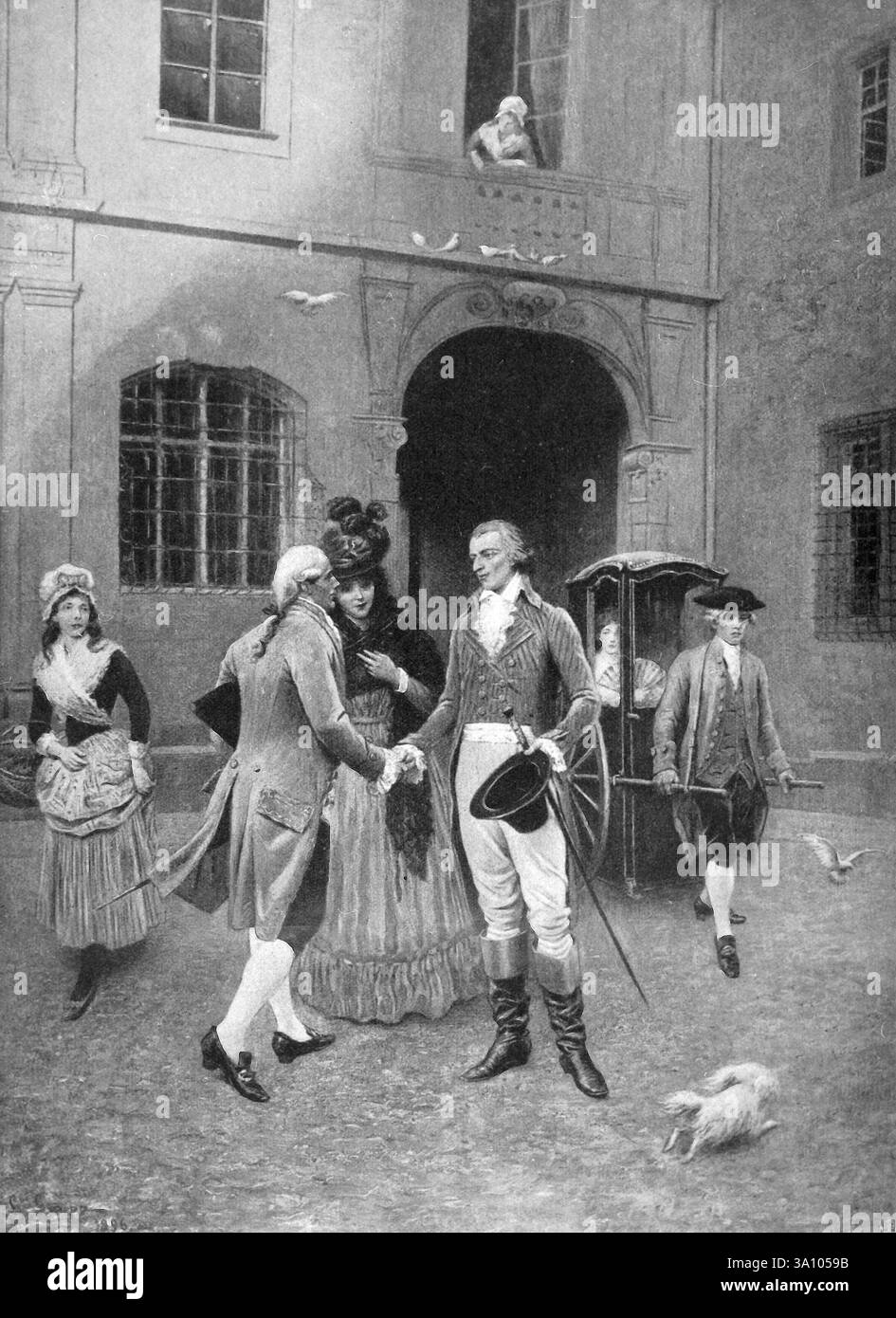 Drammaturgo tedesco Friedrich Schiller a Stoccarda, illustrazione, Germania anni '1900 Foto Stock