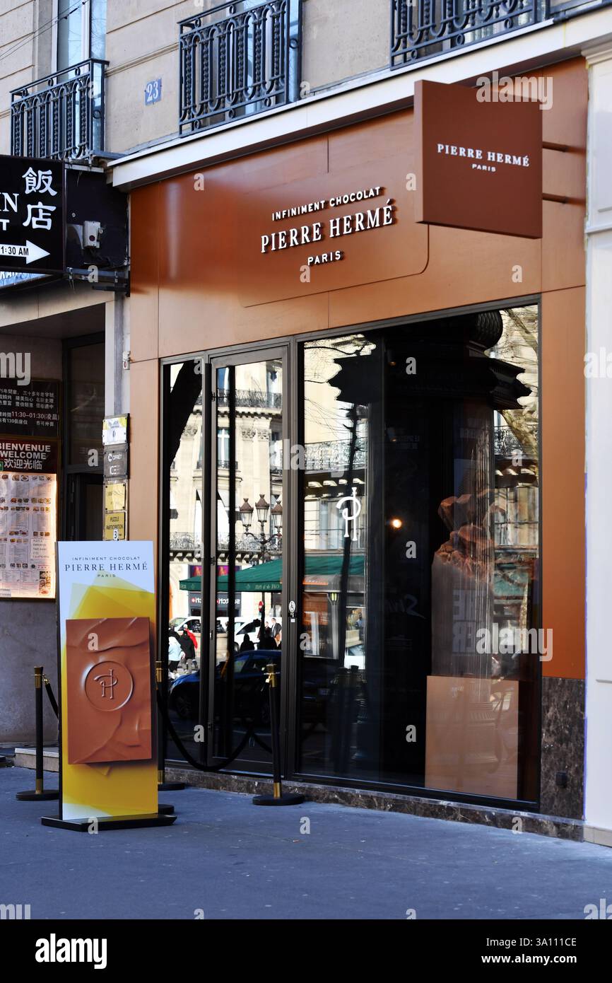 Negozio Pierre Hermé chocolaté - BD des Capucines - Parigi - Francia Foto Stock