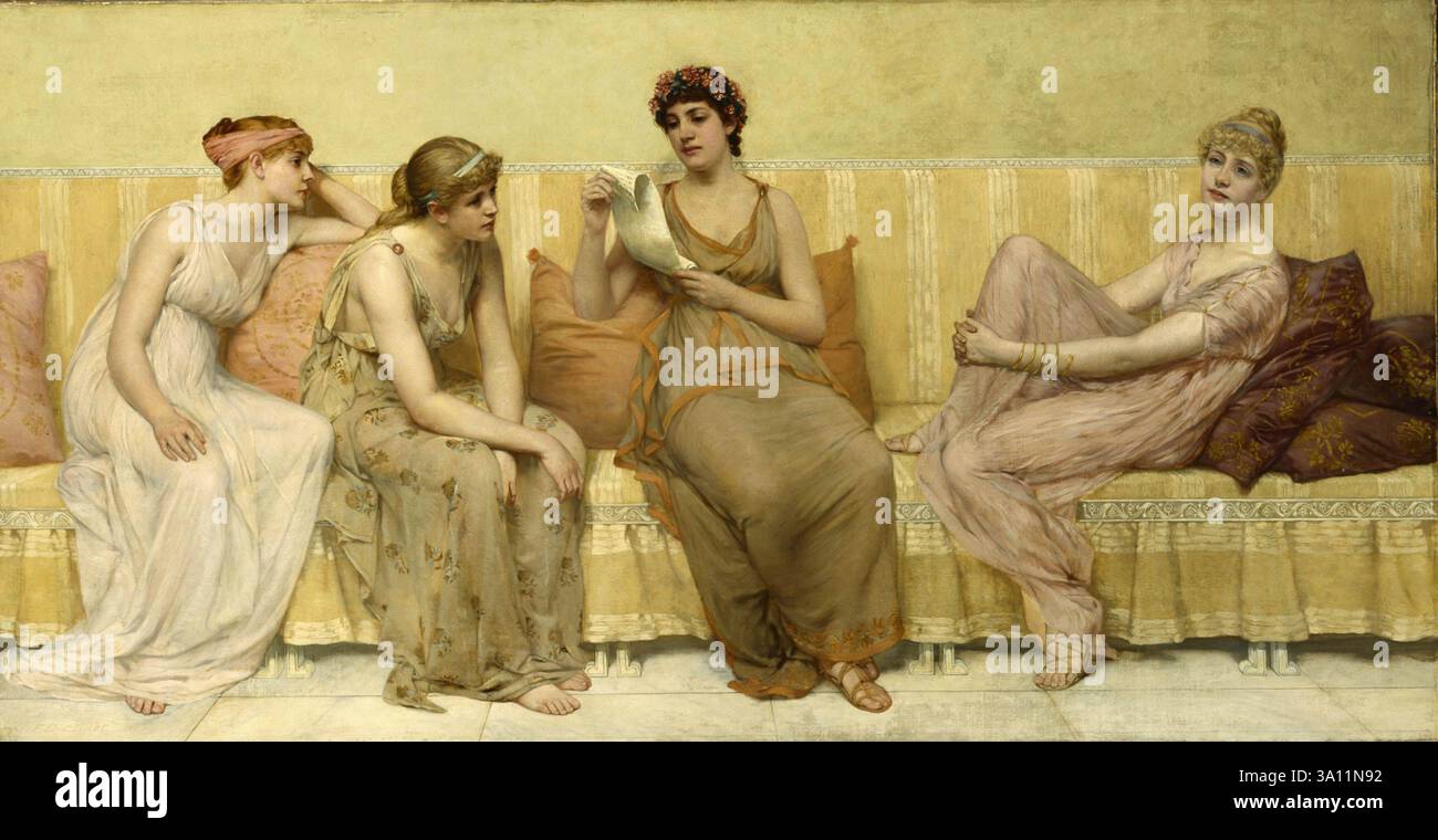 Francis Davis Millet - Reading the Story of Oenone - 83,1 - Detroit Institute of Arts Foto Stock