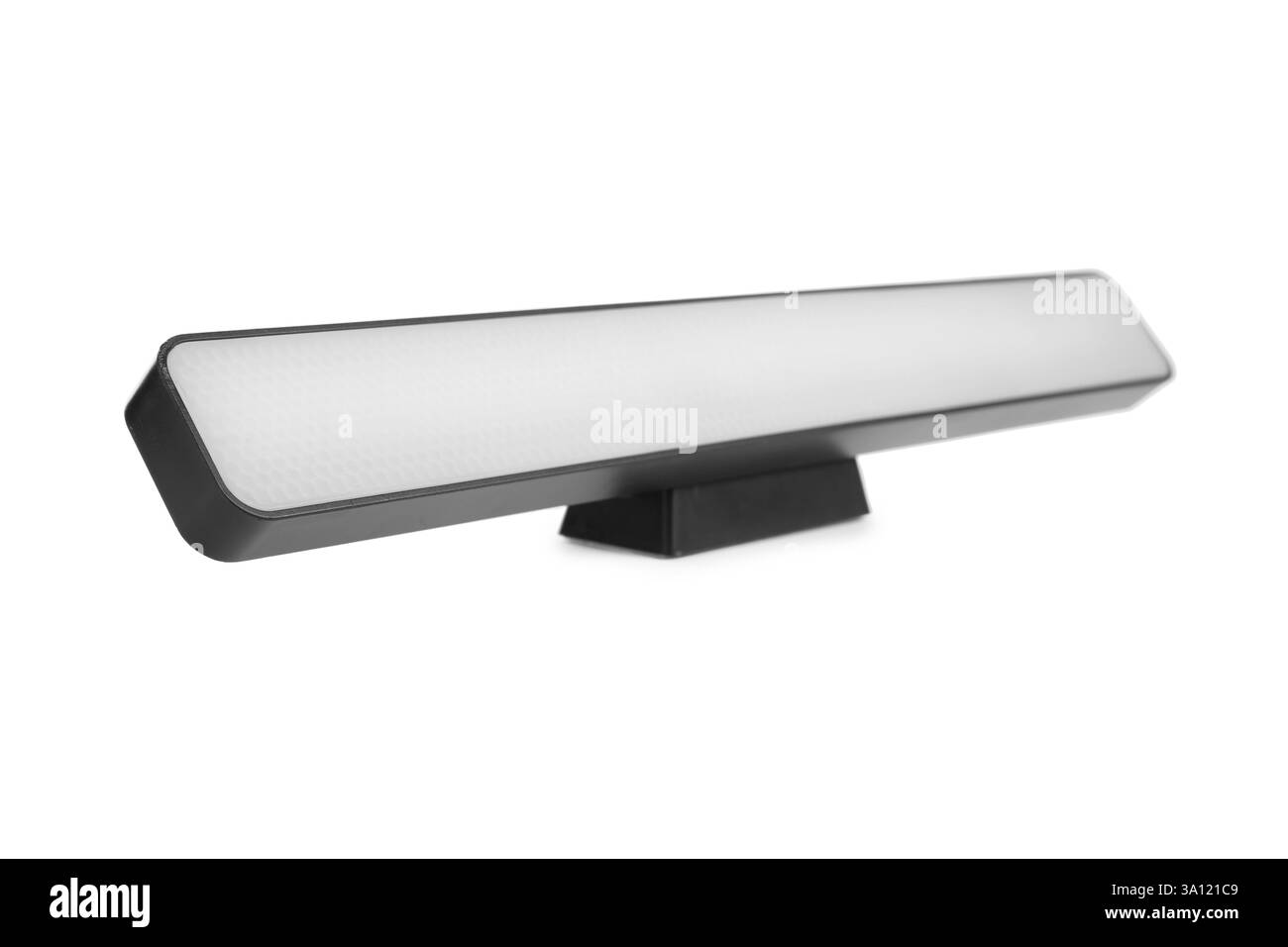 Una moderna lampada a LED isolata su bianco Foto Stock