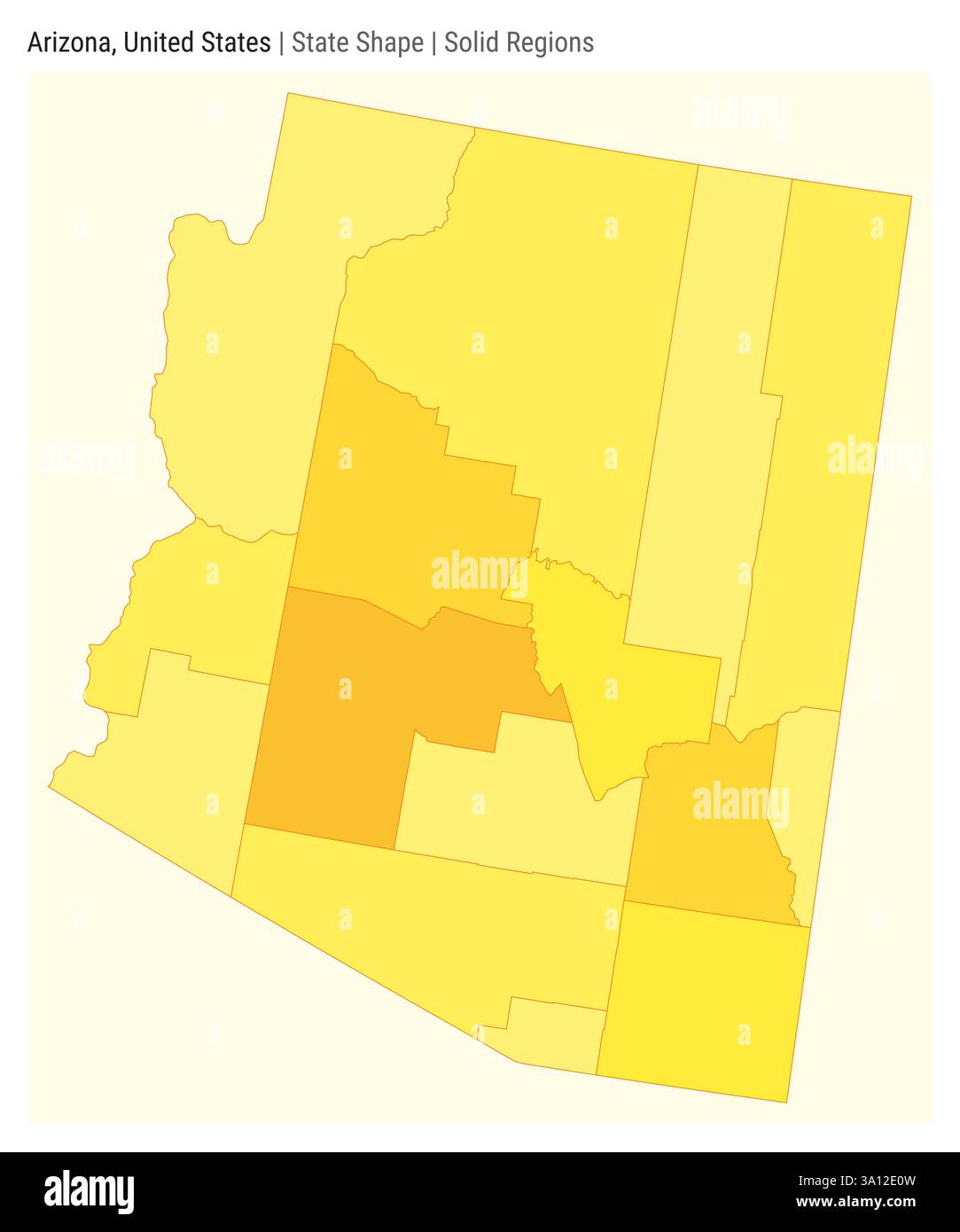 Arizona, Stati Uniti. Semplice mappa vettoriale. Stato forma. Stile regioni solide. Confine dell'Arizona. Illustrazione vettoriale. Illustrazione Vettoriale
