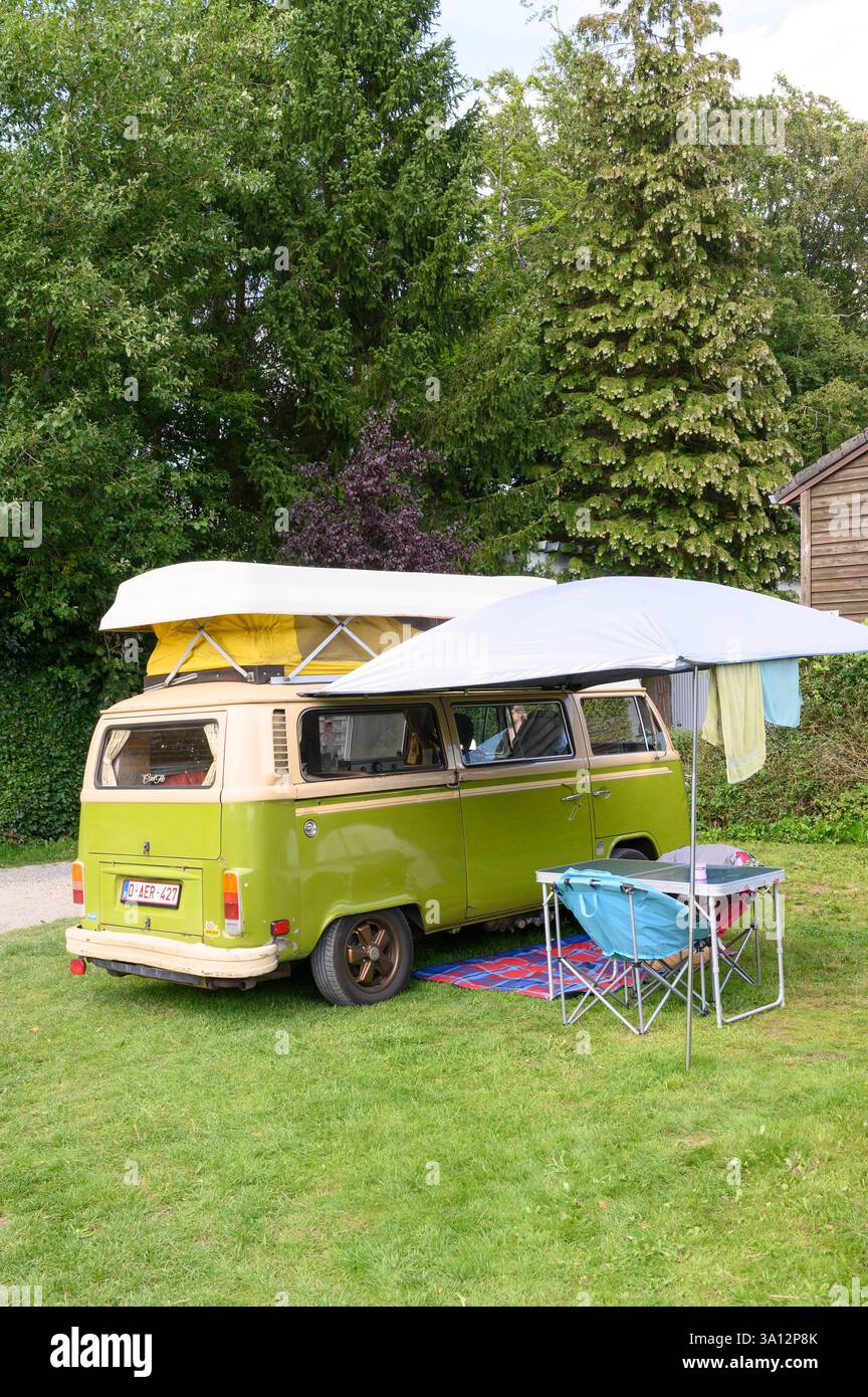 Belgique, Wallonie, province de Liegi, Spa, Camping Parc des Sources Foto Stock