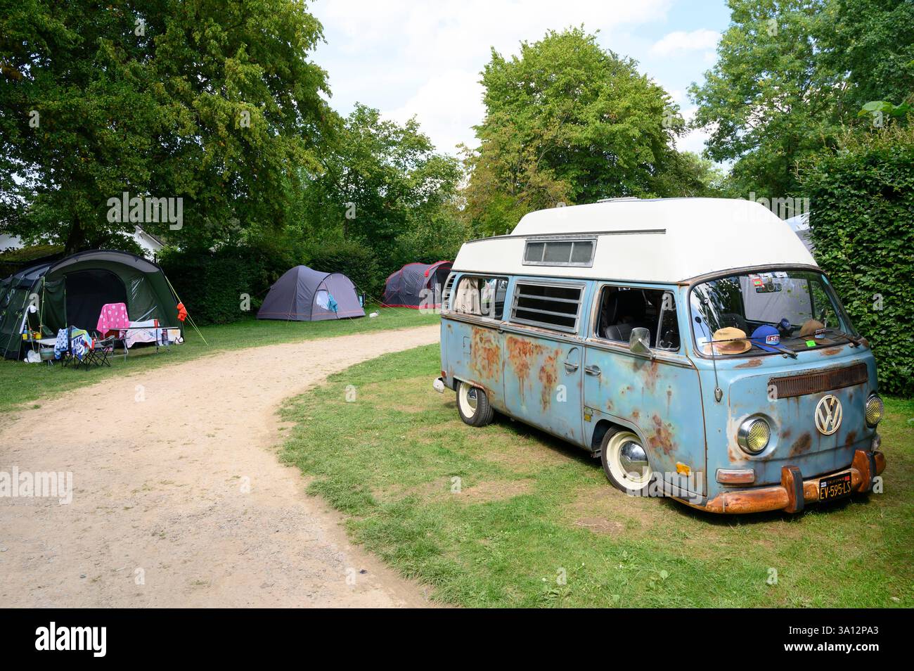 Belgique, Wallonie, province de Liegi, Spa, Camping Parc des Sources Foto Stock