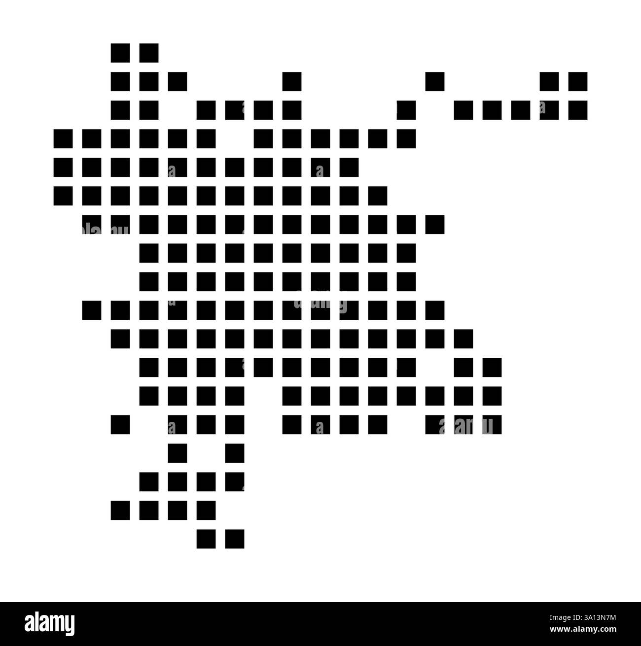 Mappa simbolo delle cascate gemelle (Idaho) che mostra la città con un motivo di pochi quadrati neri Foto Stock