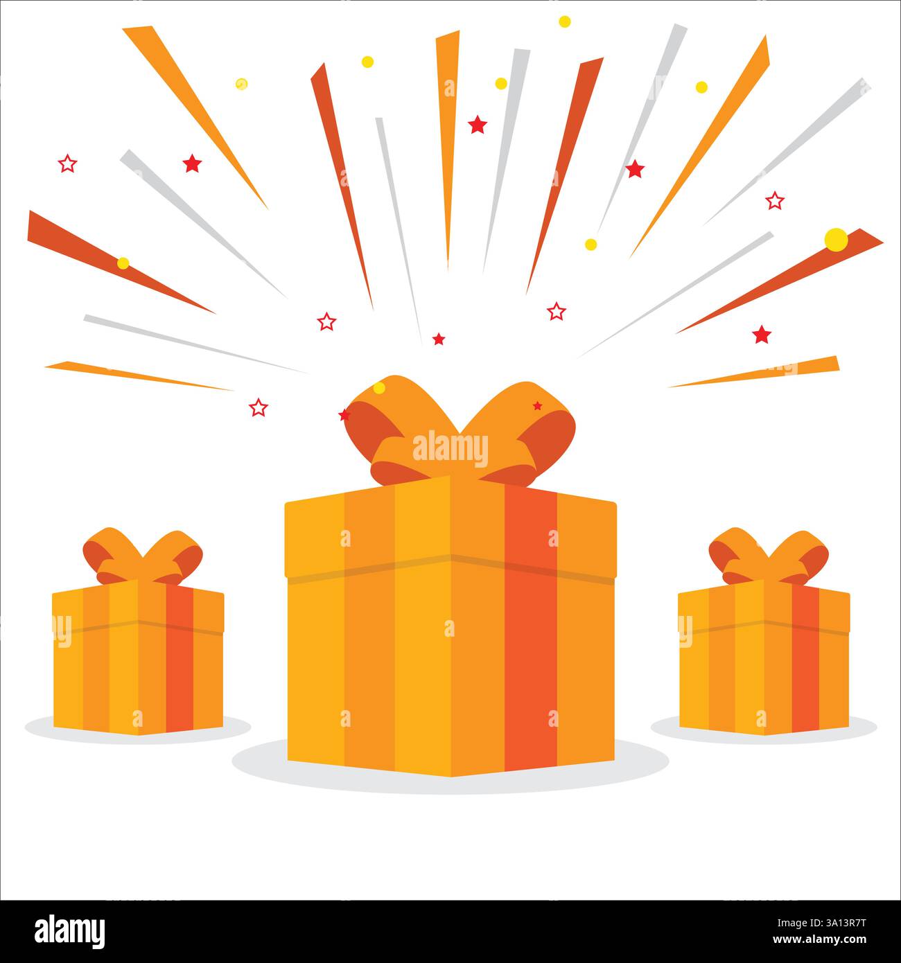 Confezioni regalo illustrazione vettoriale isolata illustrazione stock Illustrazione Vettoriale