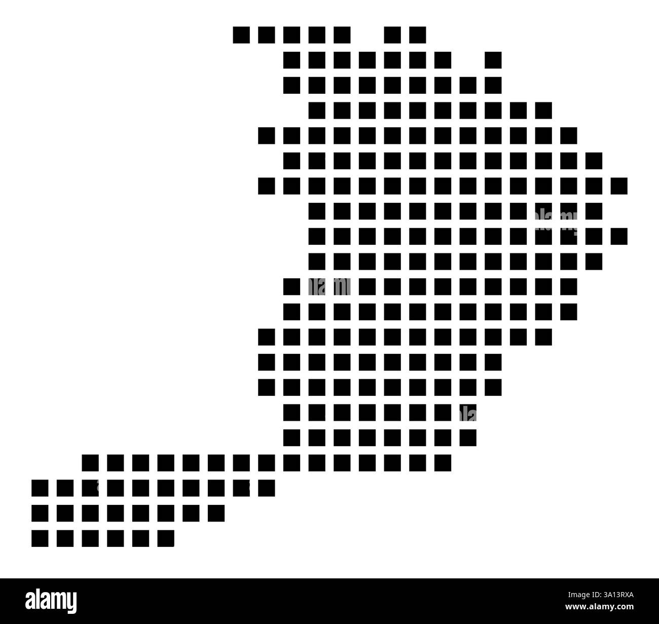 Mappa dei simboli della città di Rio Rancho (New Mexico) che mostra la città con un motivo di pochi quadrati neri Foto Stock