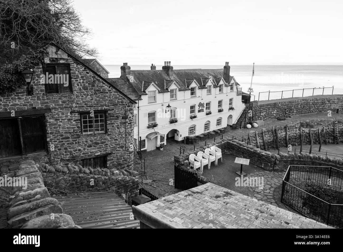 Clovelly.Devon.Regno Unito. 19 gennaio 2024. Foto dell'hotel Red Lion a Clovelly nel Devon Foto Stock
