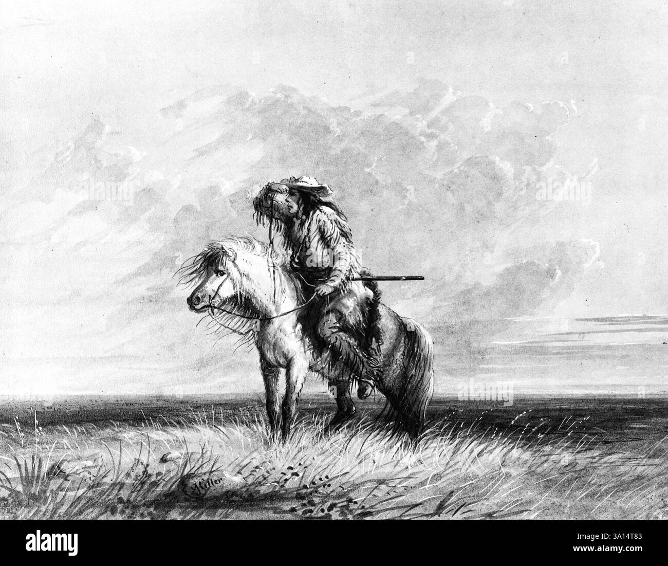 The Lost Greenhorn, Alfred Jacob Miller, 1858–1860 Foto Stock