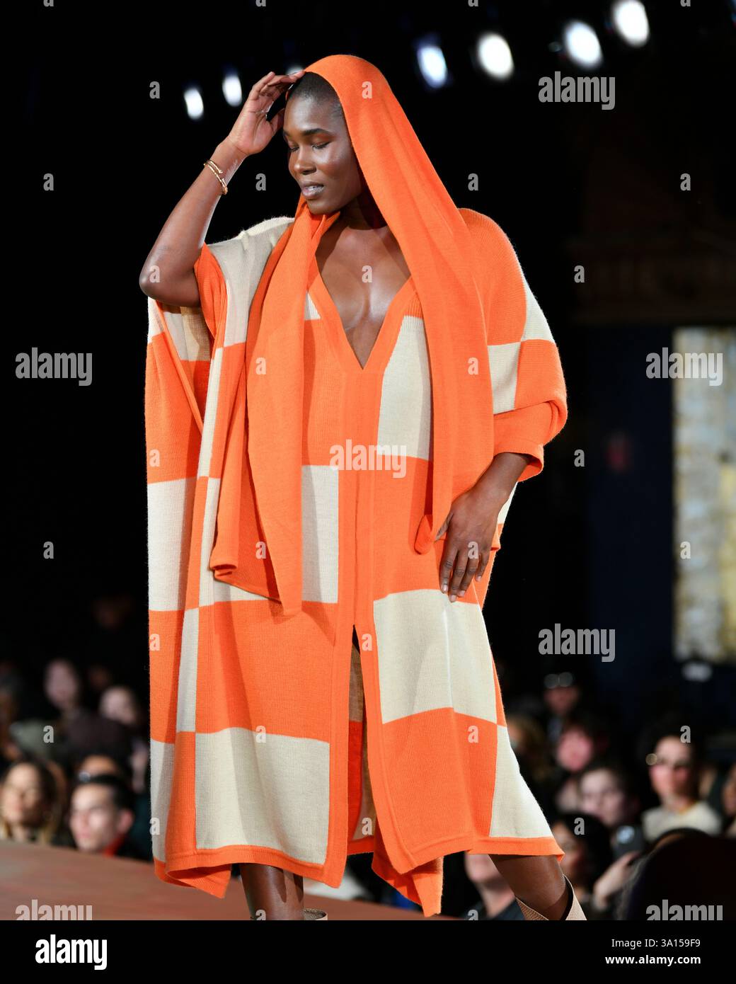 Sfilata alla New York Fashion Week Autunno 2025, tenutasi alla Sont Hall di New York, dal 6 all'11 febbraio. Foto Stock