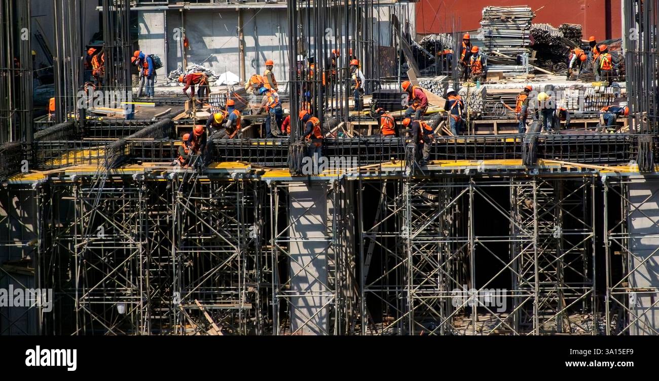 Vista aerea del cantiere edile Foto Stock