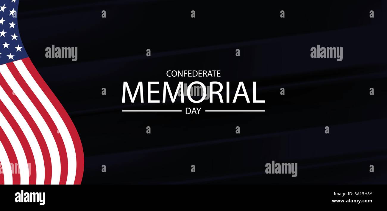 Onorare il passato il significato del Confederate Memorial Day Illustrazione Vettoriale