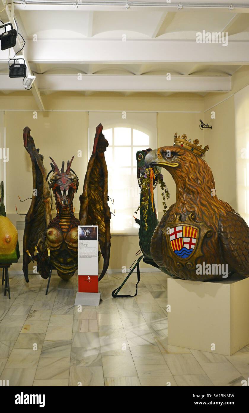 Casa della festa situata nel Museo della pelle di Igualada, Catalogna, Spagna Foto Stock