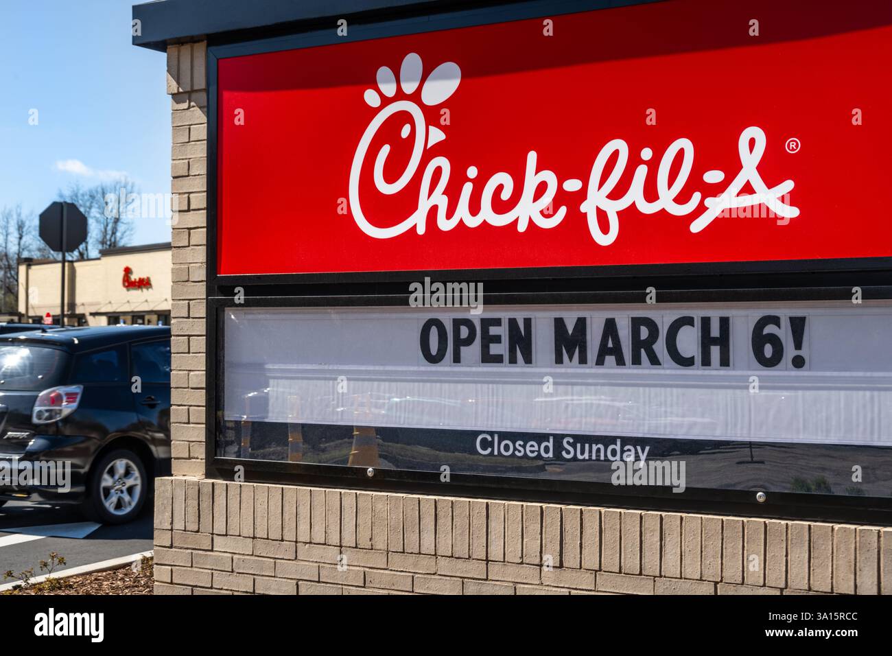 Giorno di apertura al Chick-fil-A Centerville a Snellville, Georgia. (USA) Foto Stock