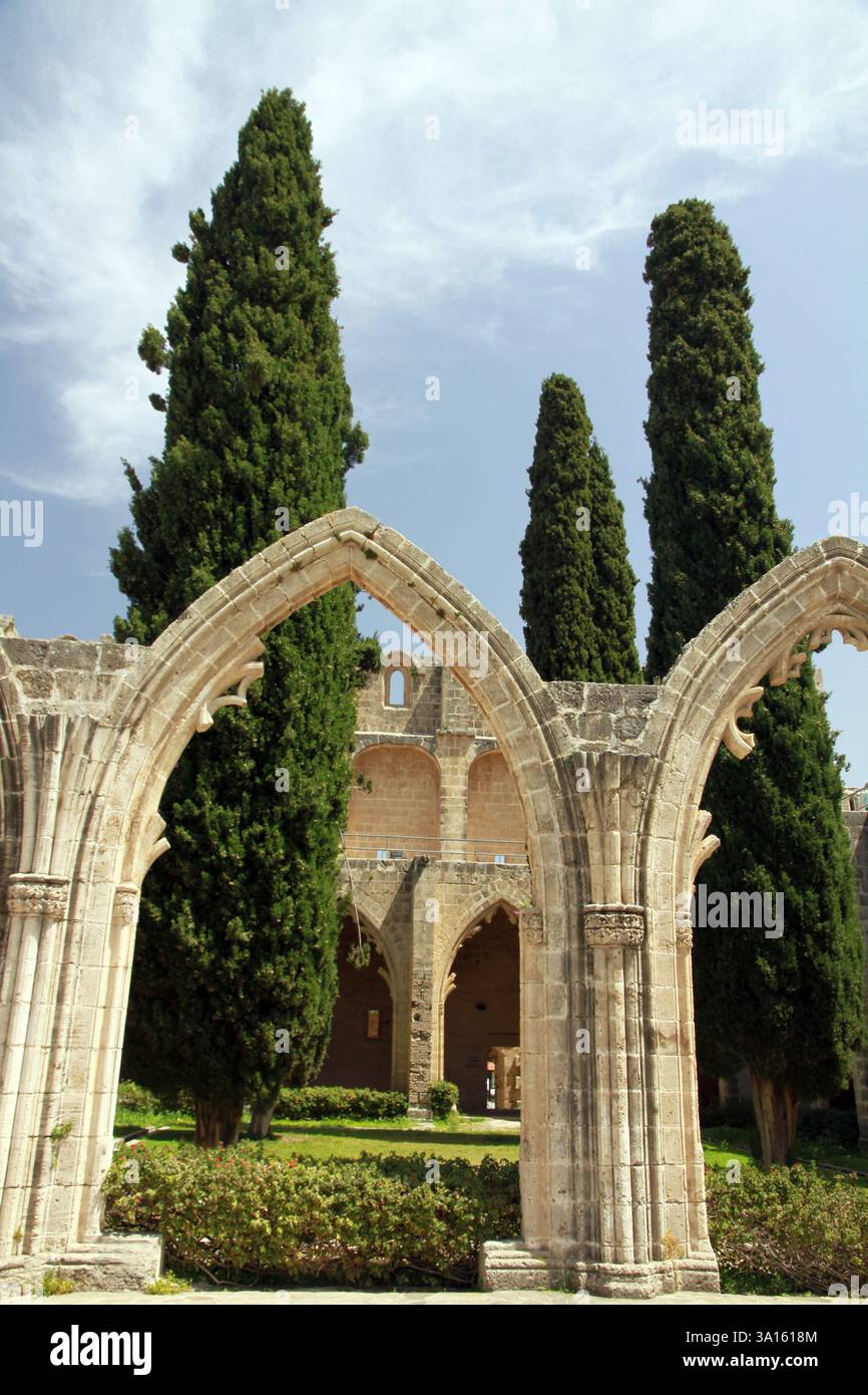 Monastero di Bellapais - Abbazia di Bellapais, Kyrenia, Cipro Foto Stock
