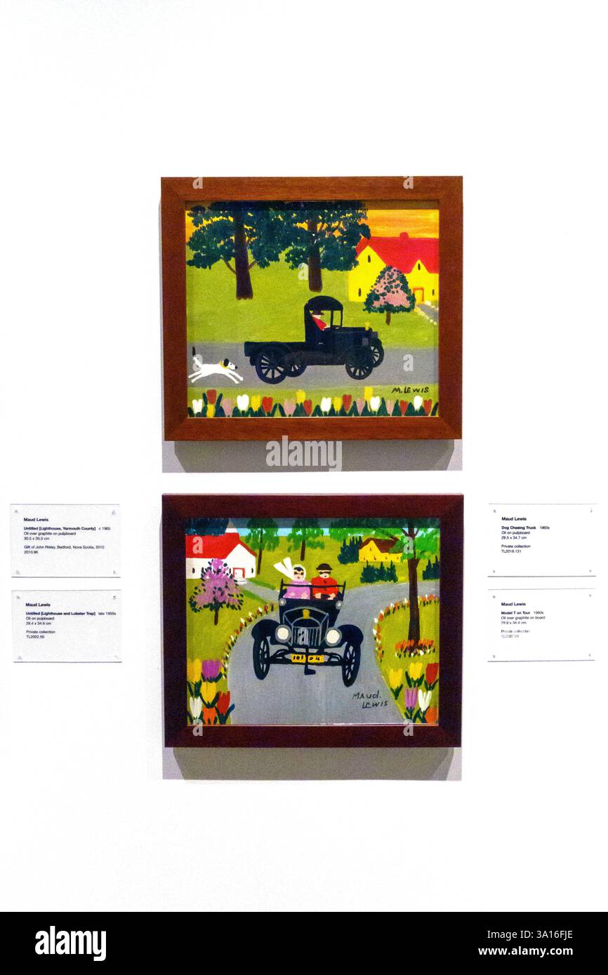 Canada, provincia della nuova Scozia, Halifax, Art Gallery Maud Lewis, opere del famoso pittore Maud Lewis Foto Stock