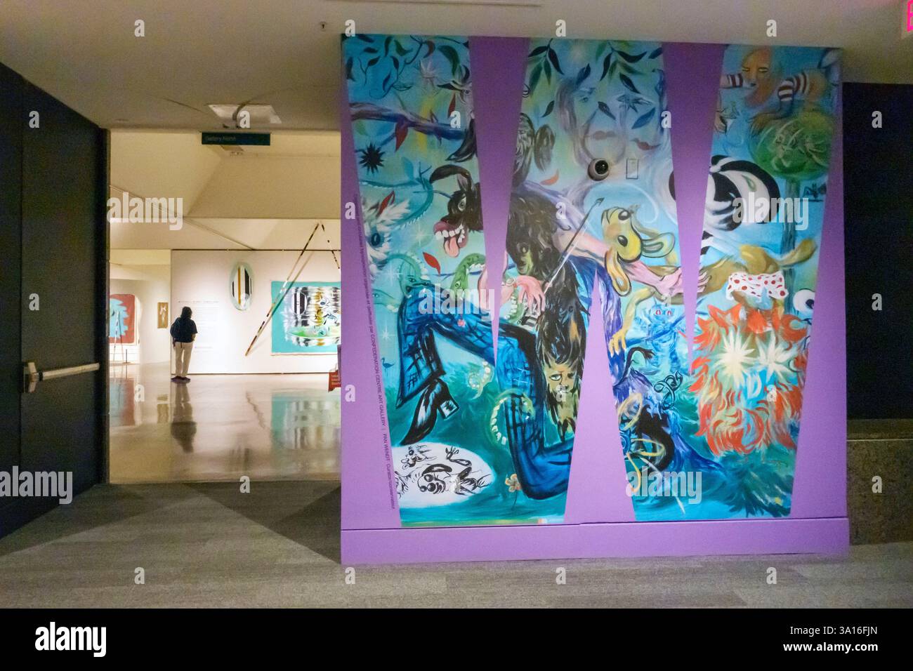 Canada, nuova Scozia, Halifax, Maud Lewis Art Gallery, opera di Mitchell Wiebe intitolata Vampsites Foto Stock