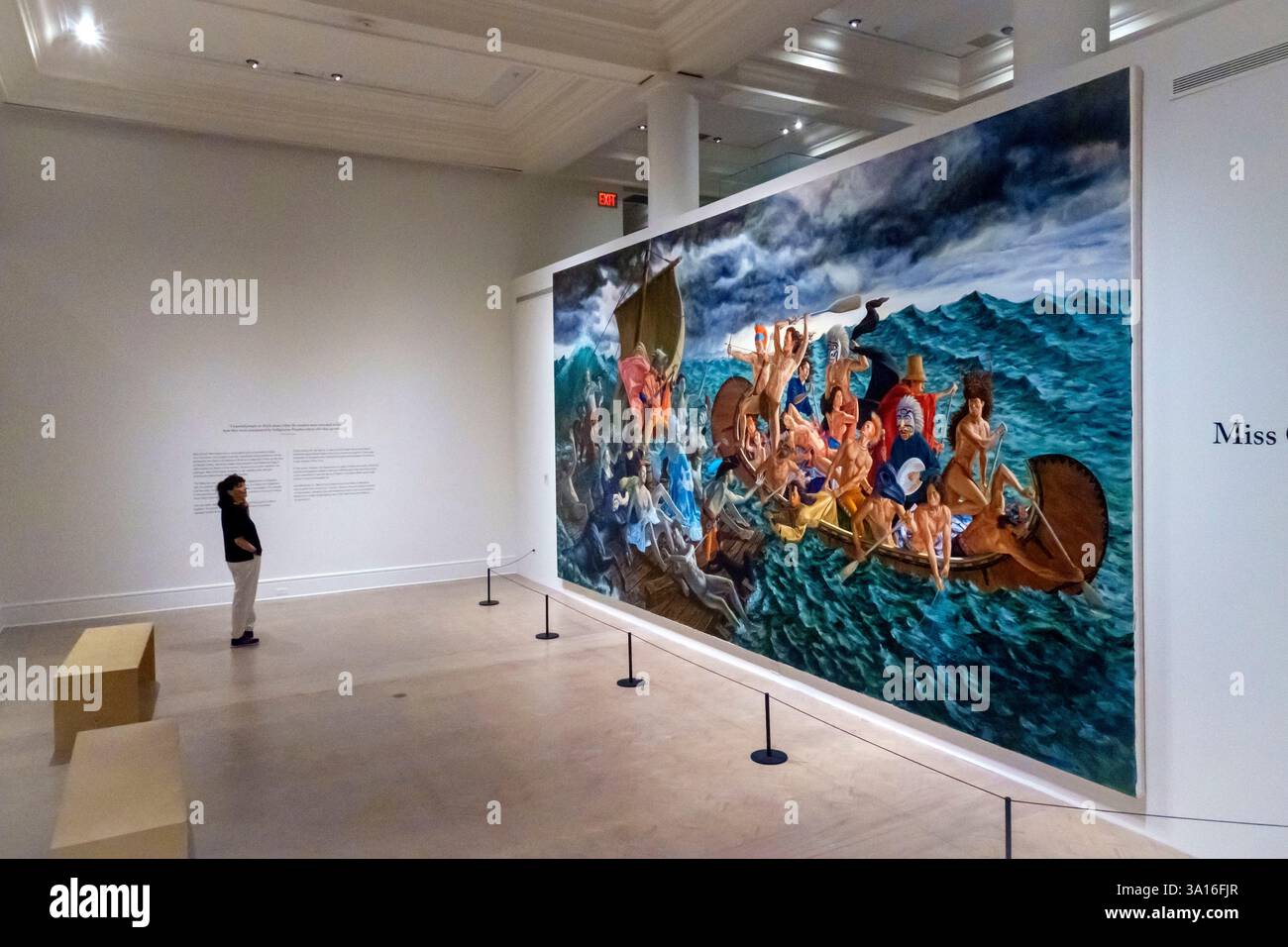 Canada, nuova Scozia Province, Halifax, Maud Lewis Art Gallery, opere d'arte dell'artista nativo di Cree Kent Monkman dal titolo Miss Chief's Wet Dream MODEL RELEASE OK Foto Stock