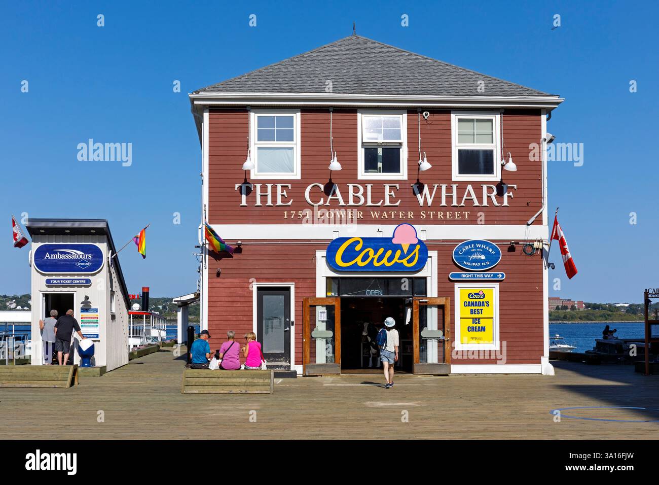Canada, provincia della nuova Scozia, Halifax, lungomare, branca di gelati mucche Foto Stock