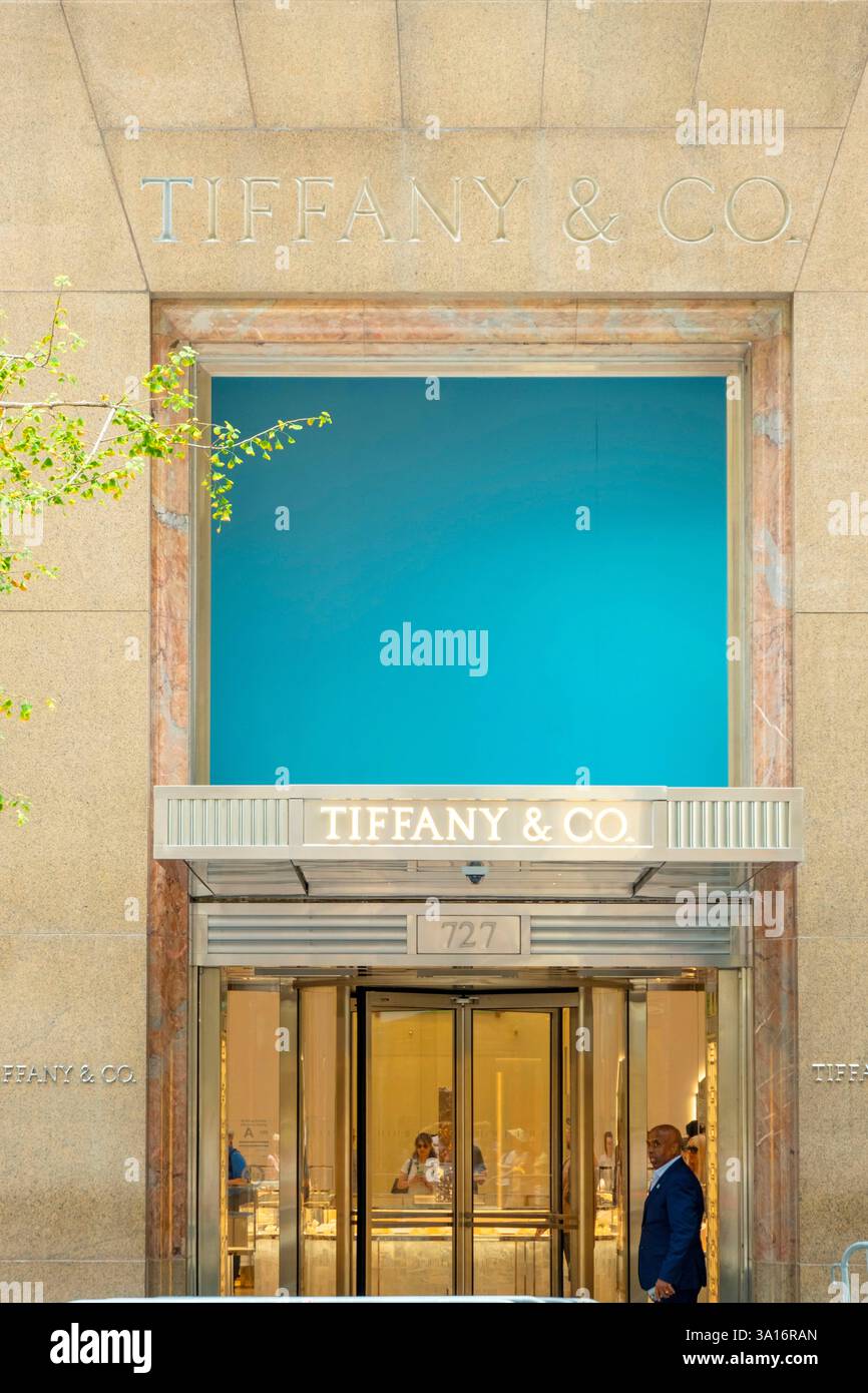 Stati Uniti, New York State, New York City, Midtown, Tiffany & Co. - The Landmark 5th avenue Foto Stock