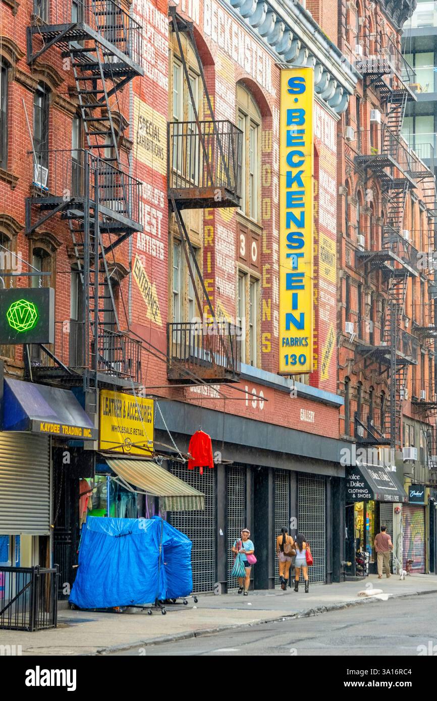 Stati Uniti, New York State, New York City, Chinatown, scale esterne Foto Stock