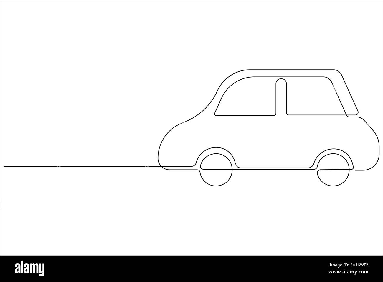 Semplice disegno grafico continuo su una linea del concetto di auto da corsa e illustrazione vettoriale Illustrazione Vettoriale