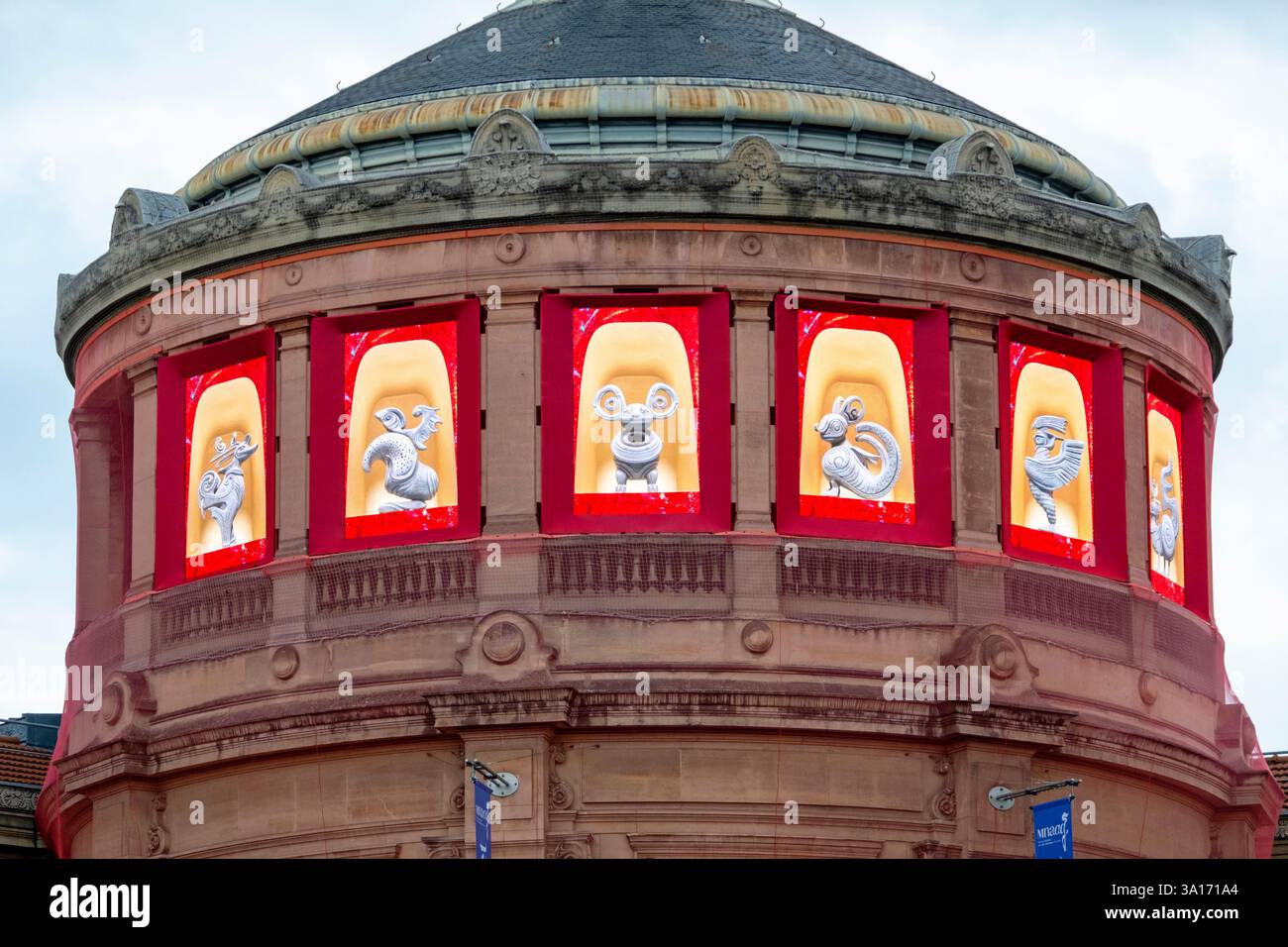 Francia, Parigi, Guimet Museum of Asian Arts, mostra dell'artista cinese Jiang Qiong per il 60° anniversario delle relazioni diplomatiche franco-cinesi Foto Stock