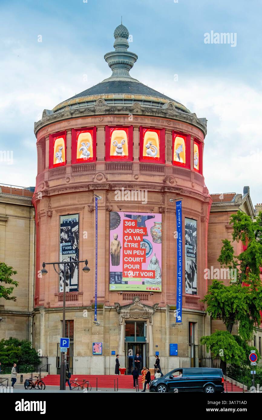 Francia, Parigi, Guimet Museum of Asian Arts, mostra dell'artista cinese Jiang Qiong per il 60° anniversario delle relazioni diplomatiche franco-cinesi Foto Stock