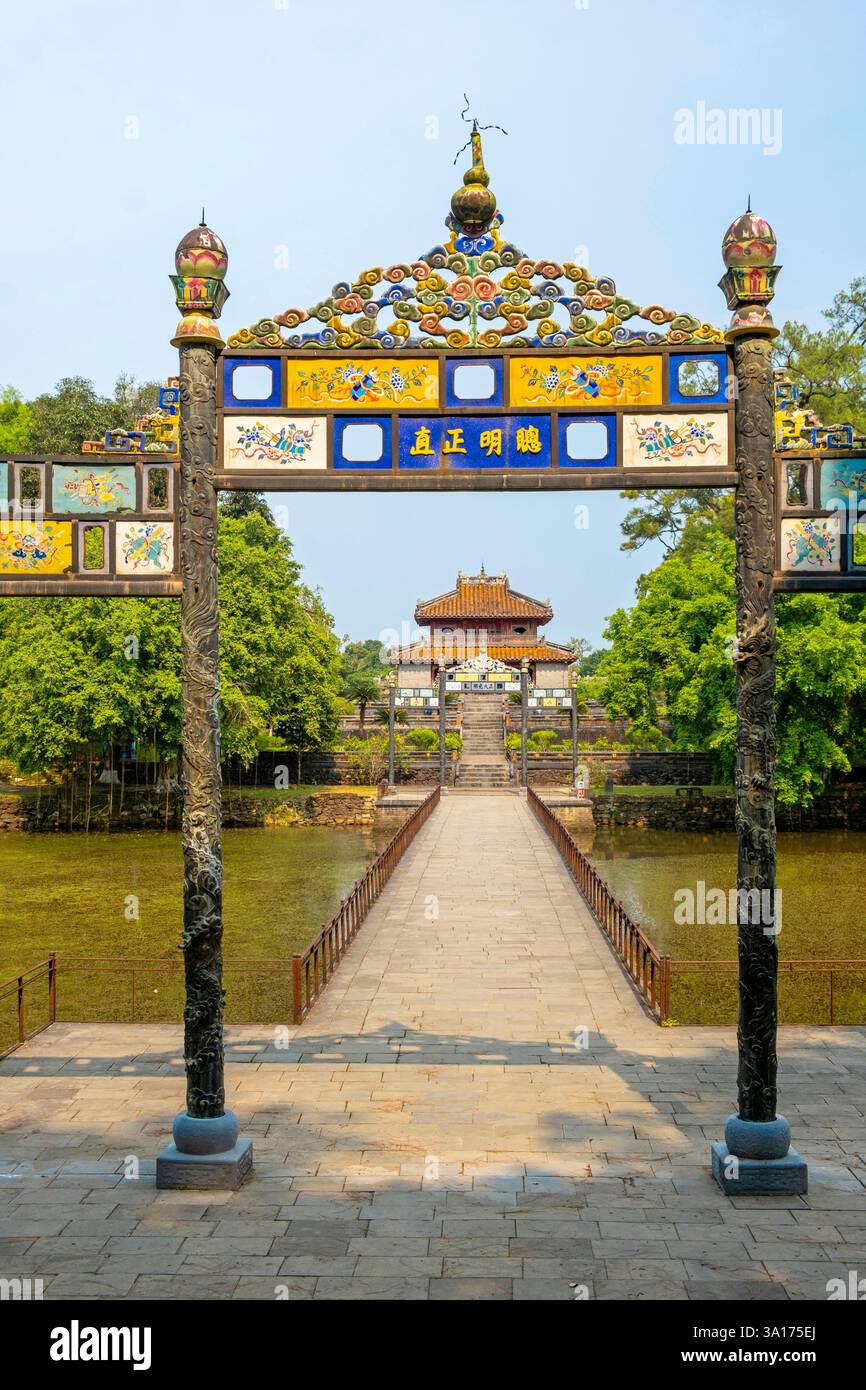 Vietnam, Centro, provincia di Thua Thien Hue, Hue, le tombe imperiali patrimonio mondiale dell'UNESCO, la tomba di Khai Dinh Foto Stock