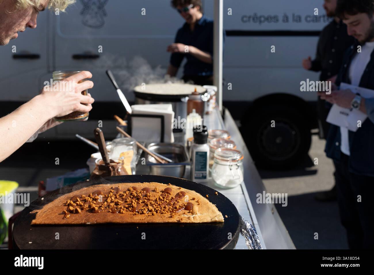 Better Bankside Annual Pancake Day Relay Race Foto Stock